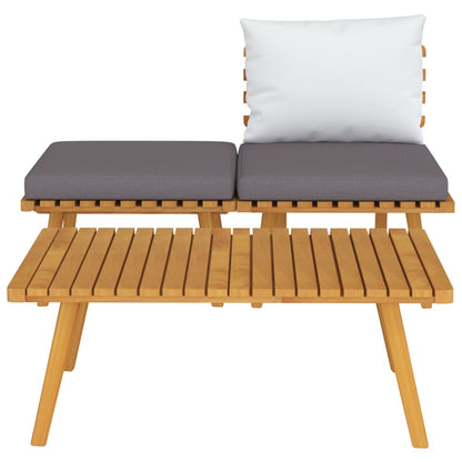 Three Piece Acacia Patio Set with Cushions-1